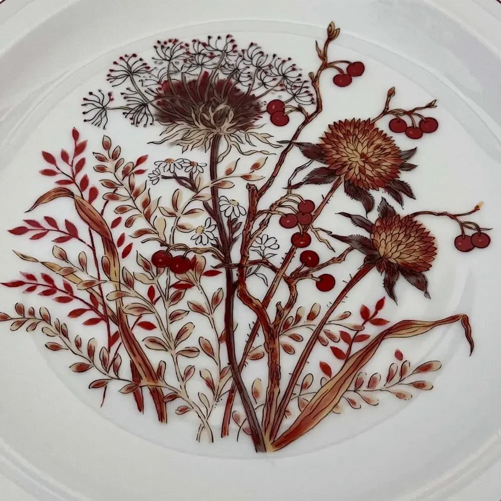 (4) Fanci Floral Collection Bramble Japan Porcelain 7.5